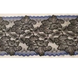 dentelle de calais noire indigo 16 cm