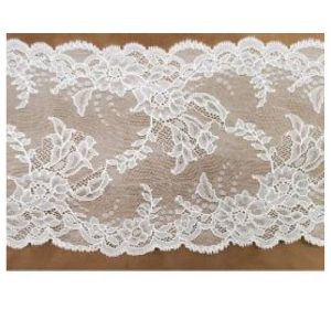 Dentelle de calais leavers blanche 16 cm