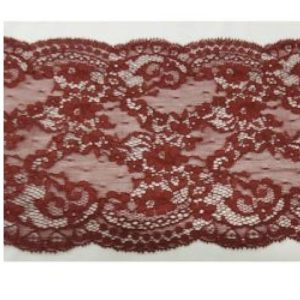 Dentelle de calais leavers bordeaux 16 cm