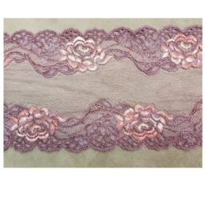 dentelle de calais bordeaux /oranger 16 cm