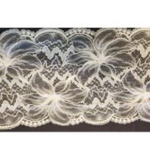 Dentelle de calais leavers kaki clair 17 cm