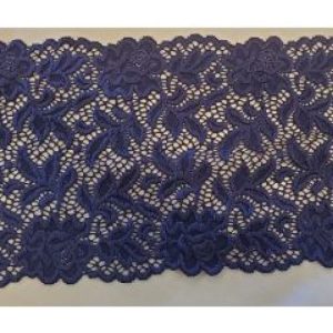 dentelle /broderie de calais bleu 15 cm