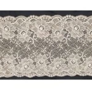 dentelle de calais leavers gris bleuté 25 cm
