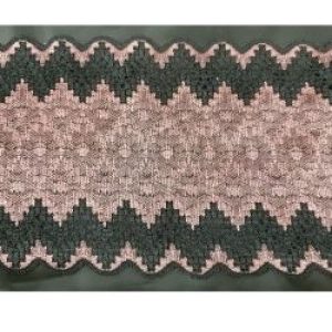 dentelle de calais textronik noir & peche blossom 17 cm