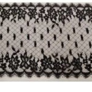 dentelle de calais nero noire 19 cm