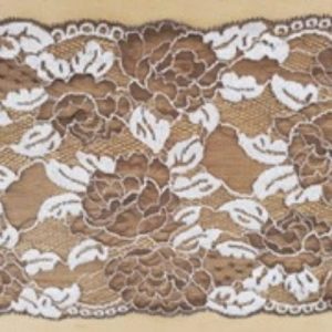 dentelle de calais leavers fudgesckle /wheat 18 cm