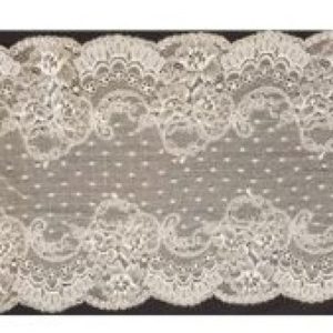 dentelle de calais naturel plumetis 24 cm