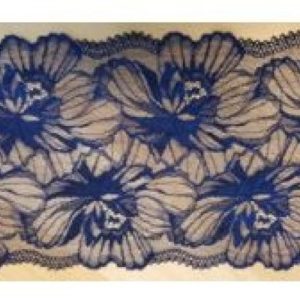 Dentelle De Calais Leavers Bleu Marine coloris Ancre 21 cm