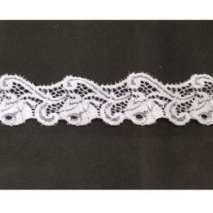 Dentelle de calais leavers blanche 4 cm