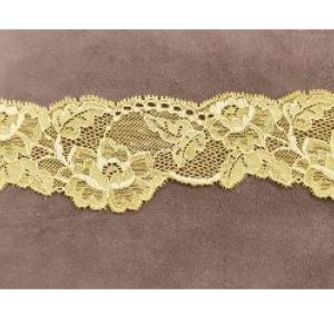 Dentelle De Calais Jaune Oranger 6.5 cm