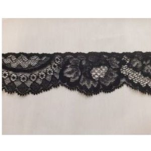 dentelle de calais noire 4 cm