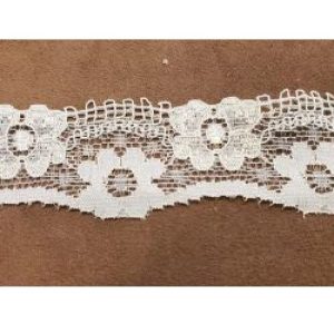 dentelle de calais rachel naturel /blanc cassé 4 cm