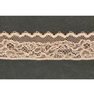 dentelle de calais rose poudré 3 cm