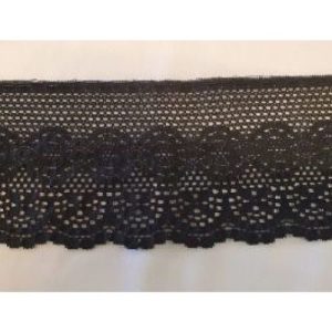 Dentelle broderie de calais noire 8,5 cm