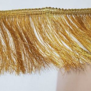 RUBAN FRANGE OR 8 CM