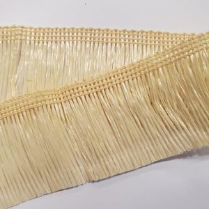 ruban frange coloris naturel beige clair 55 mm