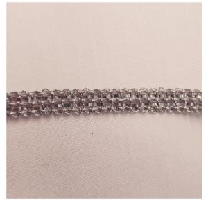 Ruban fantaisie métallisé argent 7 mm