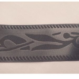 Ruban fantaisie satin noir 40 mm