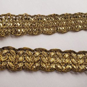 Ruban fantaisie doré 20 mm