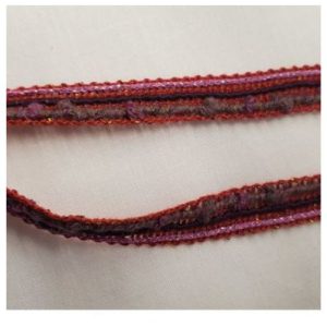 Ruban fantaisie paillette multicolore 15 mm