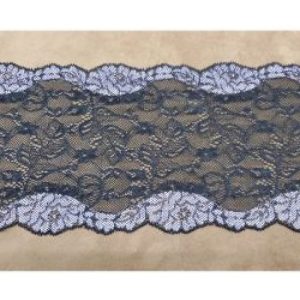 Dentelle de calais jacquard noire toureterelle 15 cm