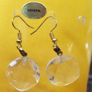 Joli paire de boucle d'oreille en pierre naturelle crystal