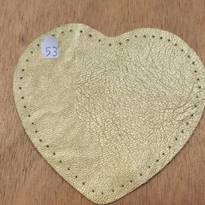COUDIERE SIMILI CUIR MOTIF COEUR doré LARGEUR 10 CM /HAUTEUR 10 CM