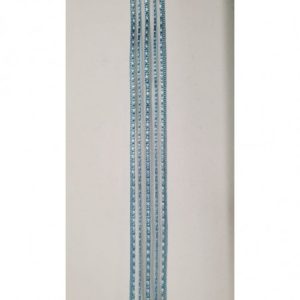 NOUVEAU ruban fantaisie organza façon couture bleu 1.5 cm