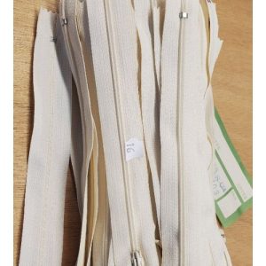 DESTOCKAGE DE 100 FERMETURES A GLISSIERE BEIGE CLAIR 18 CM