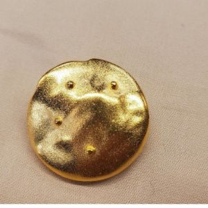 bouton/ bijoux métal doré 30 mm