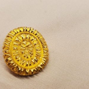 bouton/bijou métallique oval léger doré 22 mm x 20 mm
