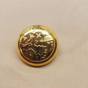 bouton/bijou métallique léger doré 18 mm