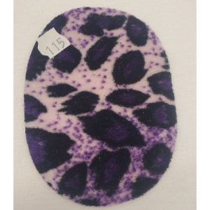 Coudières Motif Léopard Violet hauteur 10.5 cm /largeur 7.5 cm