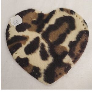 Coudières Motif Cœur Léopard Classique hauteur 10 cm /largeur 10 cm