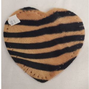 Coudières en Cœur Motif Tigre hauteur 10 cm / largeur 10 cm