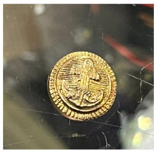 Bouton doré ancre marine 13 mm Style vintage