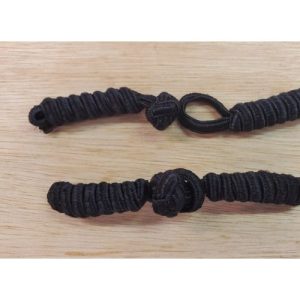 bouton brandebourg noir longueur 6 cm /diametre 6 cm