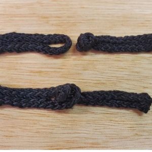 bouton brandebourg noir longueur 8 cm /largeur 1 cm