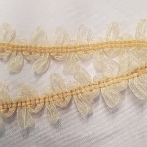 Ruban Organza Natté – Crème & Champagne – 30 mm
