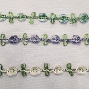 Ruban Fantaisie à Boucles – 10 mm – Plusieurs Coloris au Choix