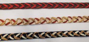 Ruban fantaisie tressé – 12 mm – plusieurs coloris au choix – Couleur au choix