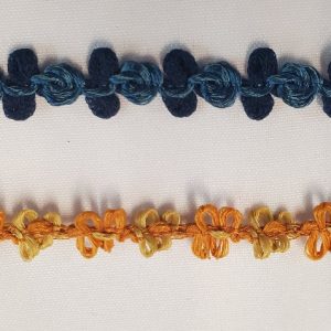 Ruban Galon Fantaisie à Boucles "Papillon" 15 mm – Finition Texturée