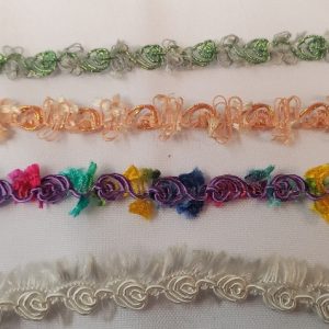 Galon Fantaisie « Petites Roses » – 15 mm – Bouquet de Couleurs