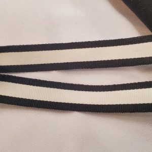 Ruban Gros Grain – Noir & Blanc – 20 mm