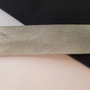 Ruban Simili Cuir – 25 mm – Gris Argenté Métallisé
