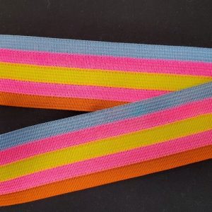 Ruban Fantaisie Tissé – 40 mm – Motifs Géométriques Ethniques