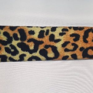 Ruban en Velours Imprimé Léopard – 25 mm de Largeur