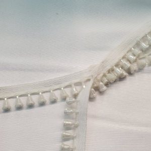 Galon Ruban Frange Perlé Blanc 20 mm – Finition Élégante & Mariage –