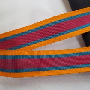 Ruban Gros Grain – Rayures Tricolores – 25 mm