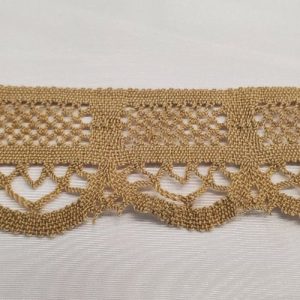 Galon Guipure Dentelle au Crochet 100% Coton Beige – Largeur 4,5 cm –